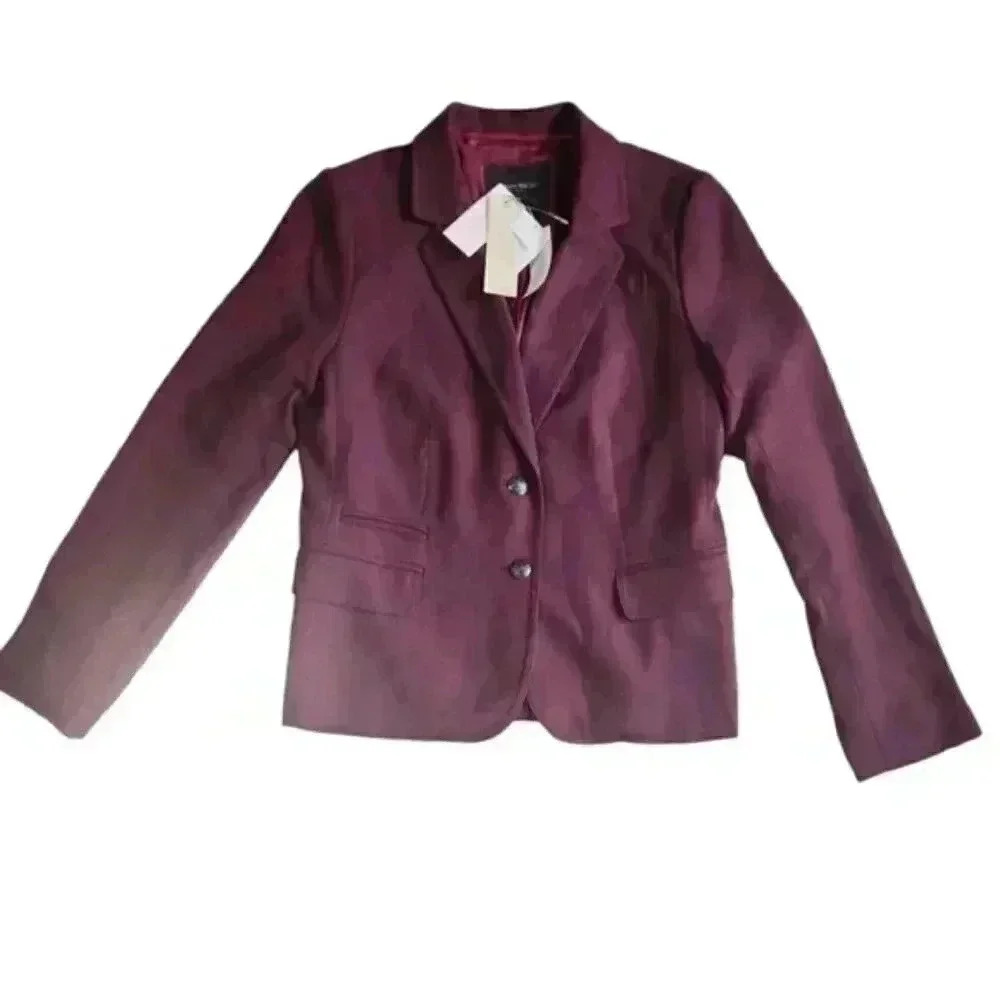 NWT Banana Republic Burgundy Business Jacket Size 8 Petite